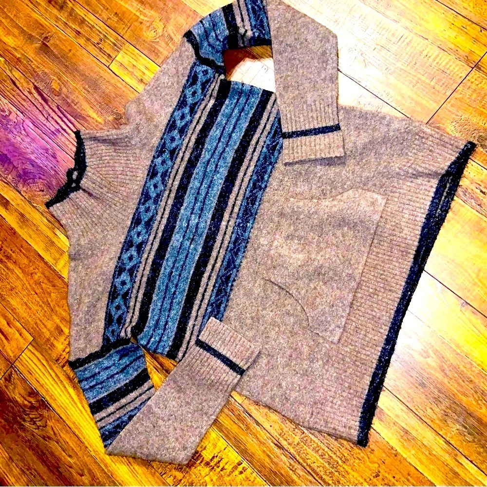 Alpaca Yosemite James perse wool designer patterned turtleneck knit sweater boho